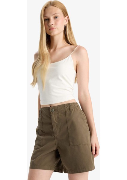 Coool Normal Bel Kısa Paça Gabardin Şort F3318AX25SM