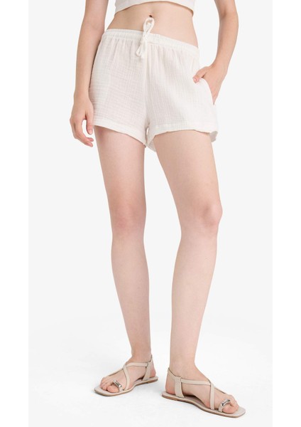 A Kesim Normal Bel Kısa Paça Müslin Şort F2868AX25SM