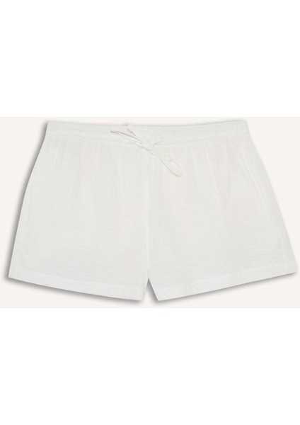 A Kesim Normal Bel Kısa Paça Müslin Şort F2868AX25SM