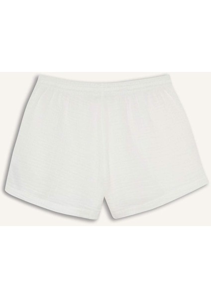 A Kesim Normal Bel Kısa Paça Müslin Şort F2868AX25SM