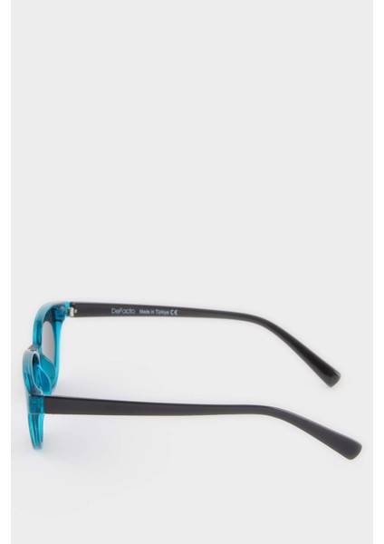 Kız Çocuk Yuvarlak Mavi Plastik Çerçeve Siyah Cam Polarize Güneş Gözlüğü F4325A8NS