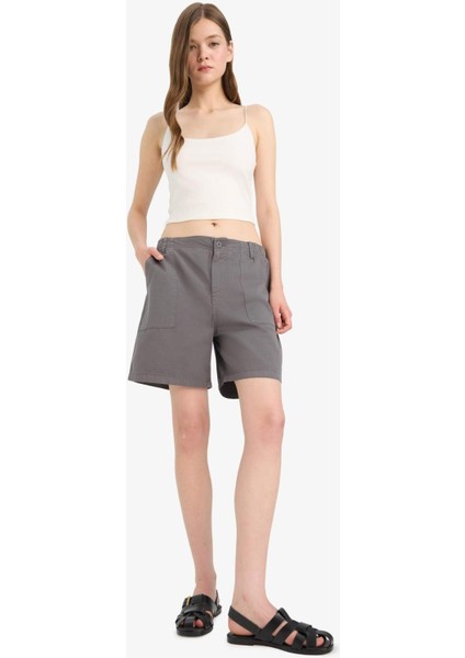 Coool Normal Bel Kısa Paça Gabardin Şort F3318AX25SM