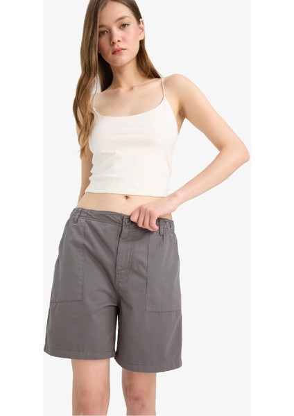 Coool Normal Bel Kısa Paça Gabardin Şort F3318AX25SM