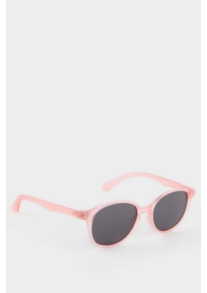 Kız Çocuk Yuvarlak Turuncu Plastik Çerçeve Siyah Cam Polarize Güneş Gözlüğü F4302A8NS