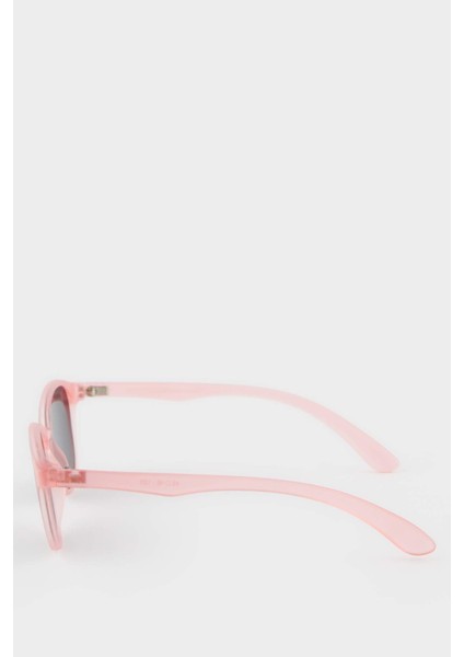 Kız Çocuk Yuvarlak Turuncu Plastik Çerçeve Siyah Cam Polarize Güneş Gözlüğü F4302A8NS