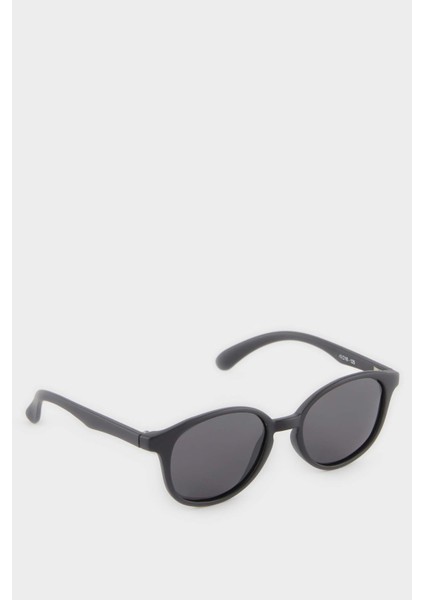 Kız Çocuk Yuvarlak Siyah Plastik Çerçeve Siyah Cam Polarize Güneş Gözlüğü F4303A8NS