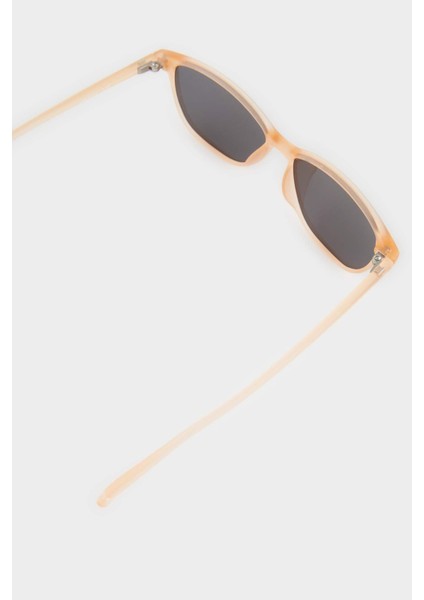 Kız Çocuk Yuvarlak Sarı Plastik Çerçeve Siyah Cam Polarize Güneş Gözlüğü F4368A8NS