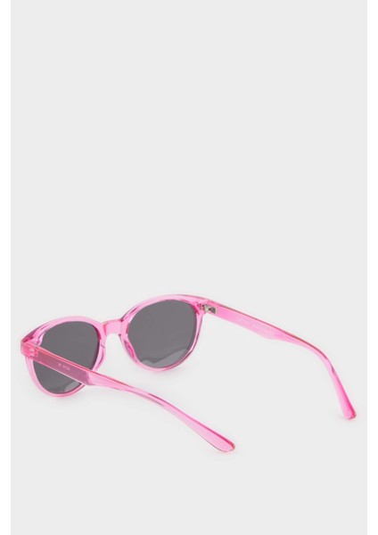 Kız Çocuk Yuvarlak Fuşya Plastik Çerçeve Siyah Cam Polarize Güneş Gözlüğü F4311A8NS