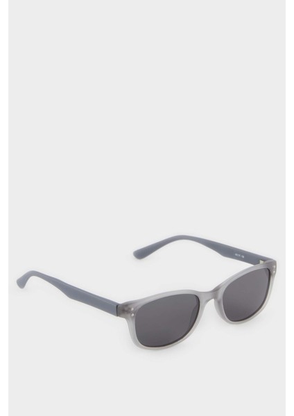 Erkek Çocuk Yuvarlak Gri Plastik Çerçeve Siyah Cam Polarize Güneş Gözlüğü F4382A8NS