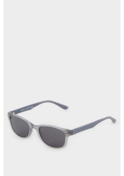 Erkek Çocuk Yuvarlak Gri Plastik Çerçeve Siyah Cam Polarize Güneş Gözlüğü F4382A8NS