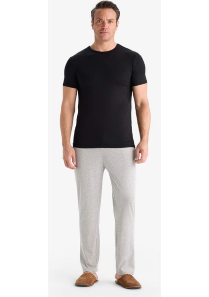 Premium Slim Fit Dar Kesim Bisiklet Yaka Modal Üst Z8085AZ25SM