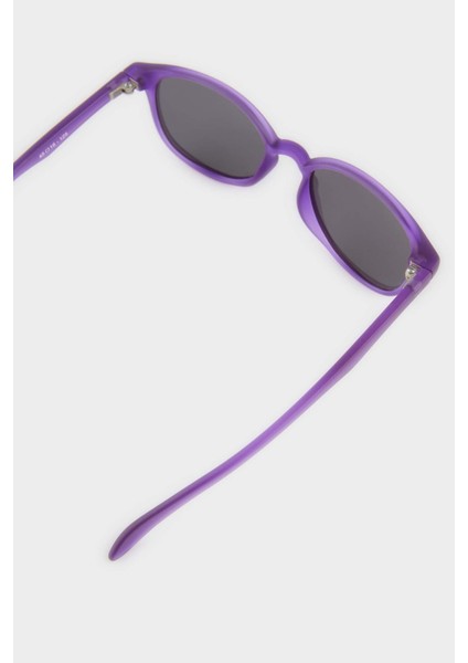 Kız Çocuk Yuvarlak Lila Plastik Çerçeve Siyah Cam Polarize Güneş Gözlüğü F4300A8NS