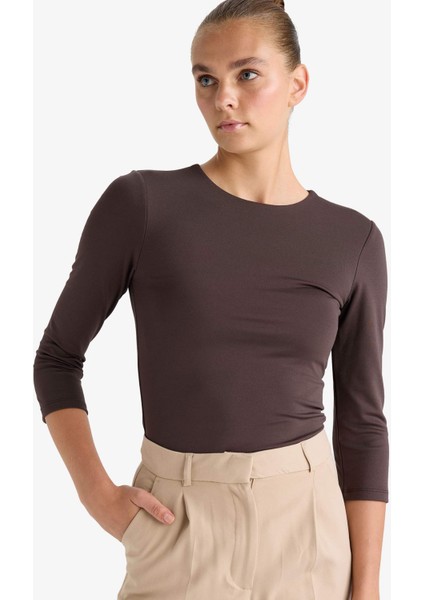 Bisiklet Yaka Uzun Kollu Çıtçıtlı Body D6915AX25AU