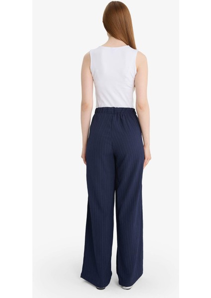 Relax Fit 2'li Takım Gofre Dokulu Uzun Kollu Kimono Pantolon F4095AX25SM