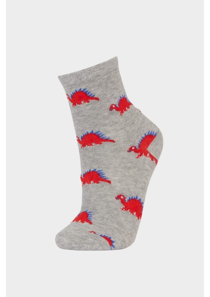 Erkek Çocuk 7'li Pamuklu Uzun Çorap F4723A8NS