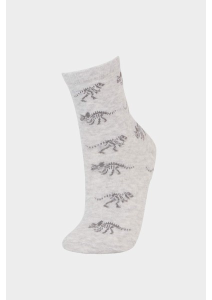 Erkek Çocuk 7'li Pamuklu Uzun Çorap F4723A8NS