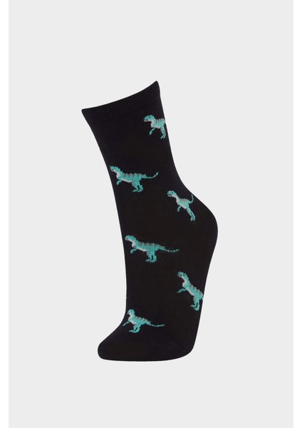 Erkek Çocuk 7'li Pamuklu Uzun Çorap F4723A8NS