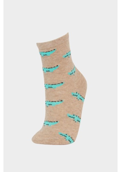 Erkek Çocuk 7'li Pamuklu Uzun Çorap F4723A8NS