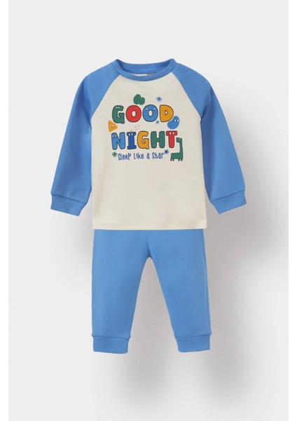 Erkek Bebek Pijama Takımı Baskılı Uzun Kollu Üst Uzun Alt F3581A525AU