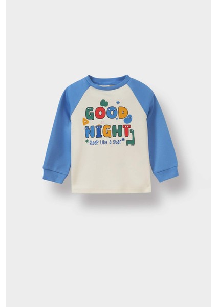 Erkek Bebek Pijama Takımı Baskılı Uzun Kollu Üst Uzun Alt F3581A525AU