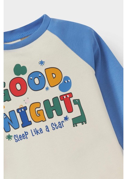 Erkek Bebek Pijama Takımı Baskılı Uzun Kollu Üst Uzun Alt F3581A525AU