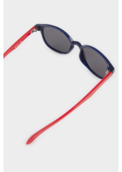 Erkek Çocuk Yuvarlak Renkli Plastik Çerçeve Siyah Cam Polarize Güneş Gözlüğü F4458A8NS