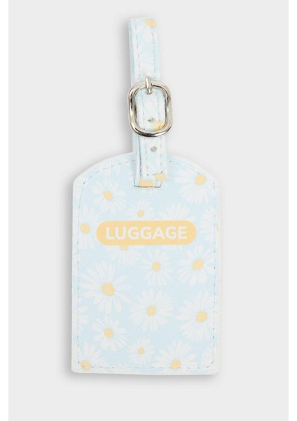 Kadın Çiçekli Suni Deri Pasaportluk ve Valiz İsimliği Set F4688AXNS