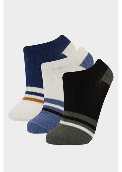 Erkek Çocuk 3'lü Pamuklu Patik Çorap