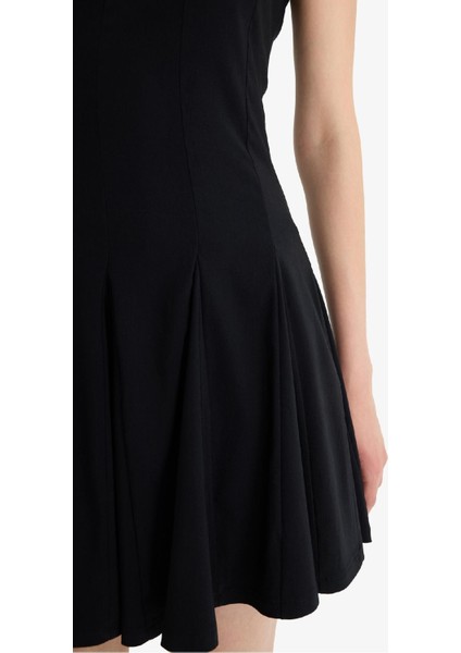 Coool Skater Fit Straplez Bengalin Mini Siyah Elbise F3950AX25SM