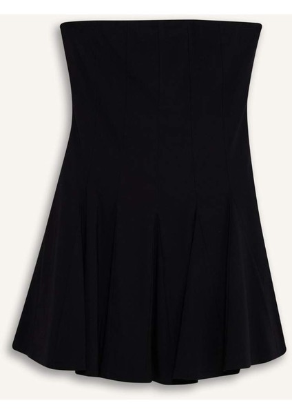 Coool Skater Fit Straplez Bengalin Mini Siyah Elbise F3950AX25SM