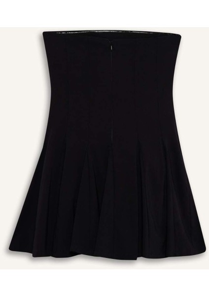 Coool Skater Fit Straplez Bengalin Mini Siyah Elbise F3950AX25SM