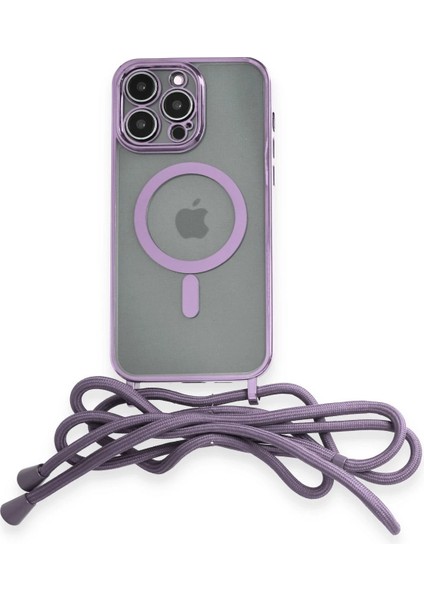 Zengezur Newface Iphone 12 Pro Max Kılıf Divo Lazer Askılı Magsafe Kapak - Lila