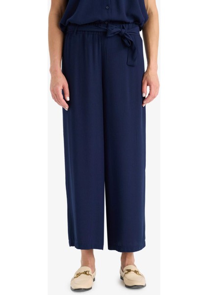 Culotte Geniş Paça Krinkıl Viskon Kapri C9565AX25SM