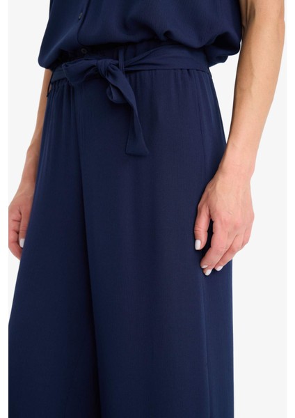 Culotte Geniş Paça Krinkıl Viskon Kapri C9565AX25SM