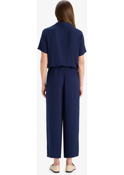 Culotte Geniş Paça Krinkıl Viskon Kapri C9565AX25SM