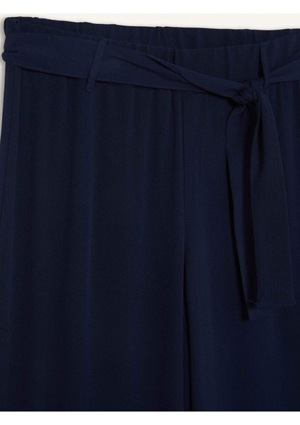 Culotte Geniş Paça Krinkıl Viskon Kapri C9565AX25SM