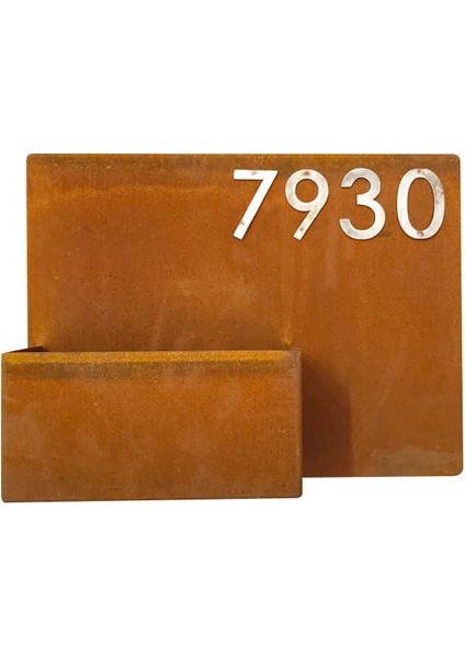 Corten Numaralı Modern Saksı