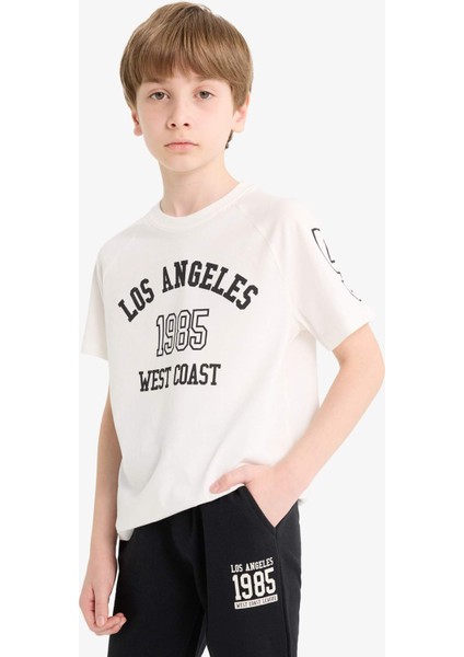 Erkek Çocuk 2'li Takım Baskılı Kısa Kollu Tişört Eşofman Altı D9884A825AU