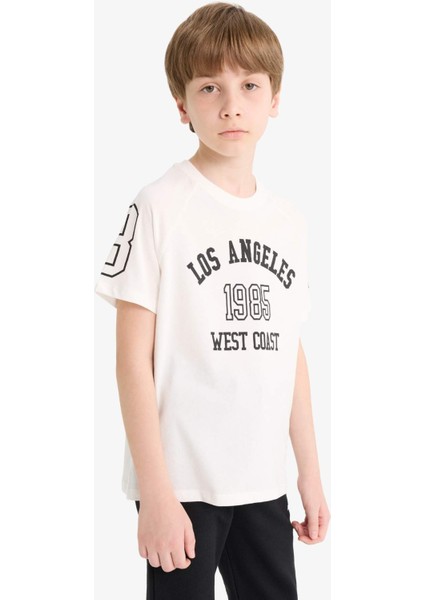 Erkek Çocuk 2'li Takım Baskılı Kısa Kollu Tişört Eşofman Altı D9884A825AU