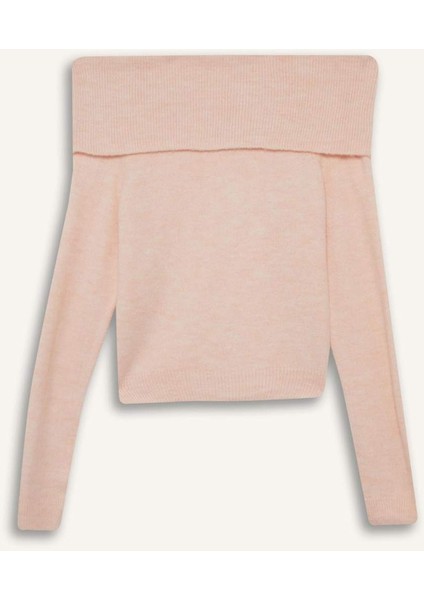 Regular Fit Açık Omuz Triko Kazak F3029AX25WN