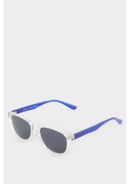 Erkek Çocuk Yuvarlak Renkli Plastik Çerçeve Siyah Cam Polarize Güneş Gözlüğü F4452A8NS