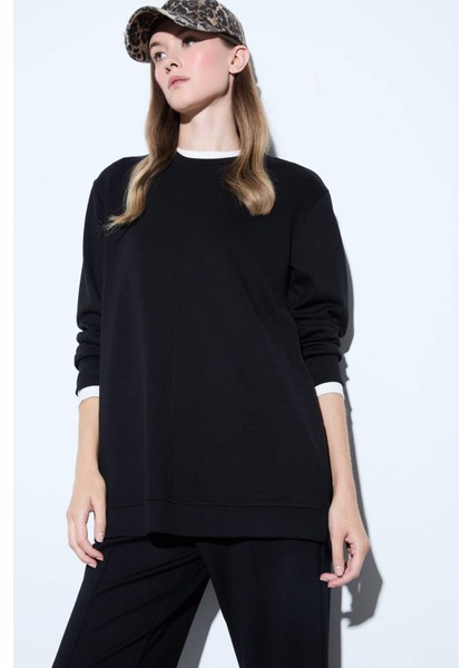 Regular Fit Bisiklet Yaka Uzun Kollu Tunik F5117AX25AU