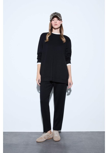 Regular Fit Bisiklet Yaka Uzun Kollu Tunik F5117AX25AU