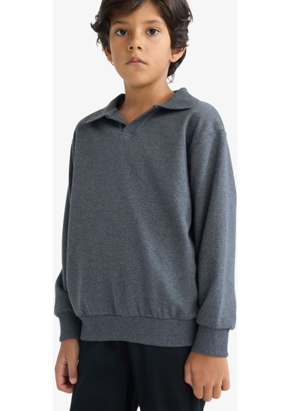 Erkek Çocuk Apaş Yaka Sweatshirt F3940A825AU