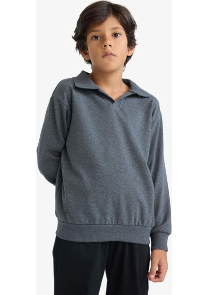 Erkek Çocuk Apaş Yaka Sweatshirt F3940A825AU