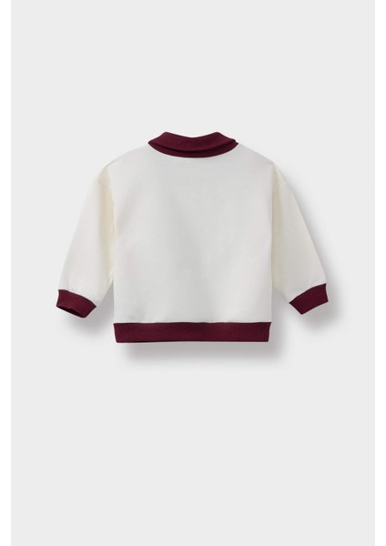 Erkek Bebek Gömlek Yaka Baskılı Okul Sweatshirt F4675A525AU