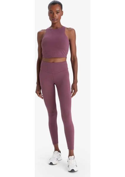 Fit Bisiklet Yaka Pedli İç Göstermez Esnek Kumaş Uzun Sporcu Sütyeni F4944AX25AU