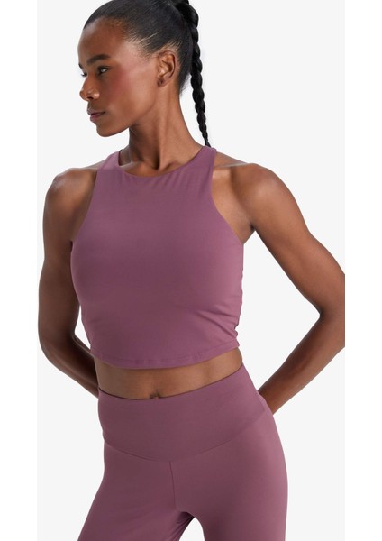 Fit Bisiklet Yaka Pedli İç Göstermez Esnek Kumaş Uzun Sporcu Sütyeni F4944AX25AU