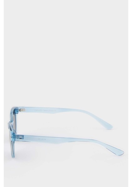 Erkek Çocuk Yuvarlak Mavi Plastik Çerçeve Siyah Cam Polarize Güneş Gözlüğü F4453A8NS