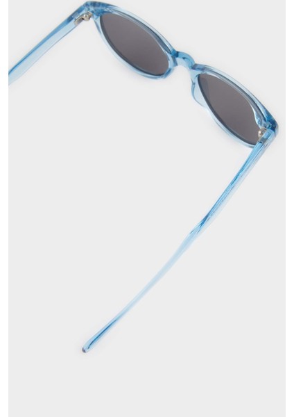 Erkek Çocuk Yuvarlak Mavi Plastik Çerçeve Siyah Cam Polarize Güneş Gözlüğü F4453A8NS